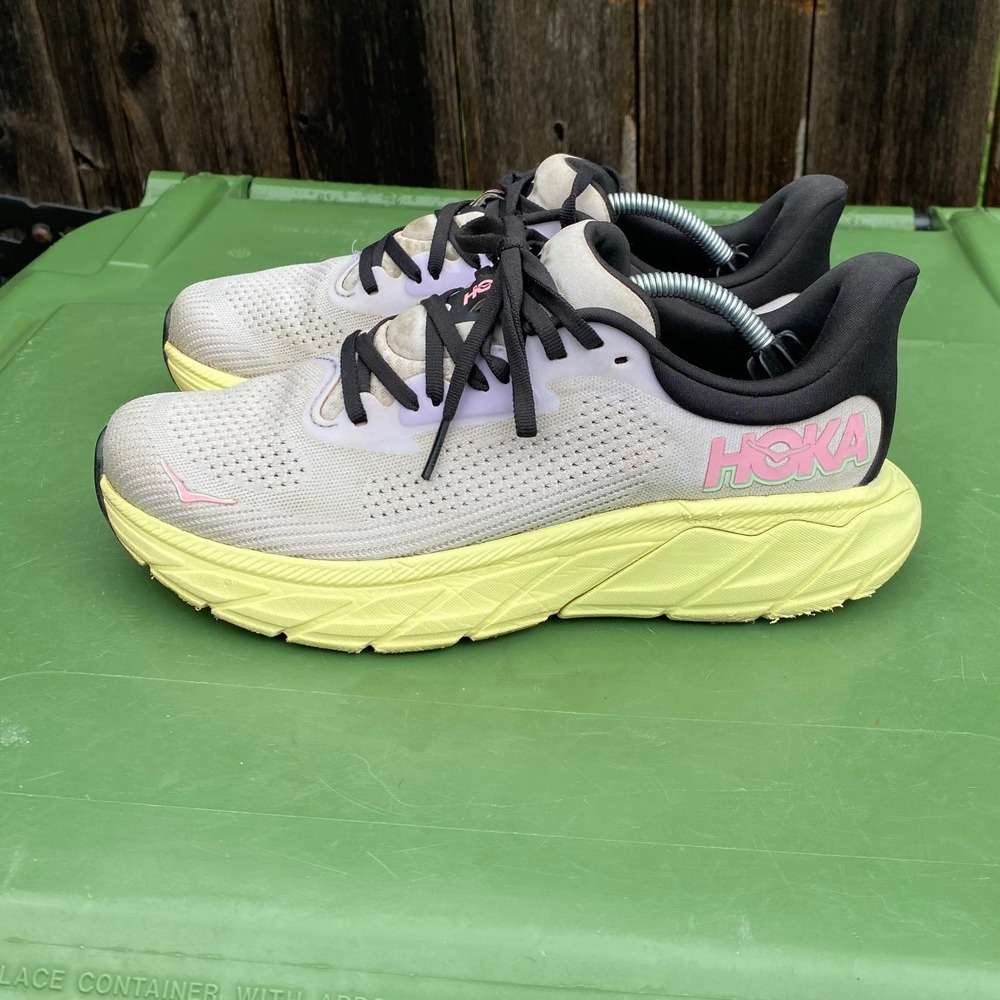 Hoka Arahi 7 Women 8.5 Silver Wattle Pink Running Shoes 1147851 SWY